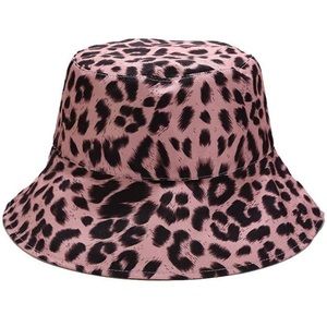 Pink Leopard Print Bucket Hat